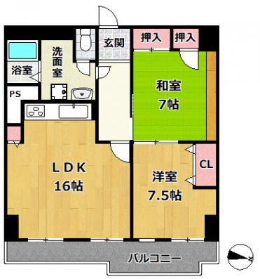 神戸市灘区高尾通 中古マンション間取画像