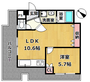 神戸市東灘区田中町 中古マンション間取画像