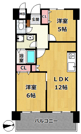 神戸市東灘区深江南町 中古マンション間取画像