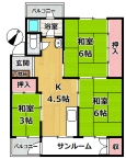 神戸市長田区五位ノ池町 中古マンション間取画像