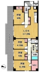 芦屋市朝日ケ丘町 中古マンション間取画像