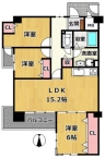 神戸市東灘区甲南町 中古マンション間取画像